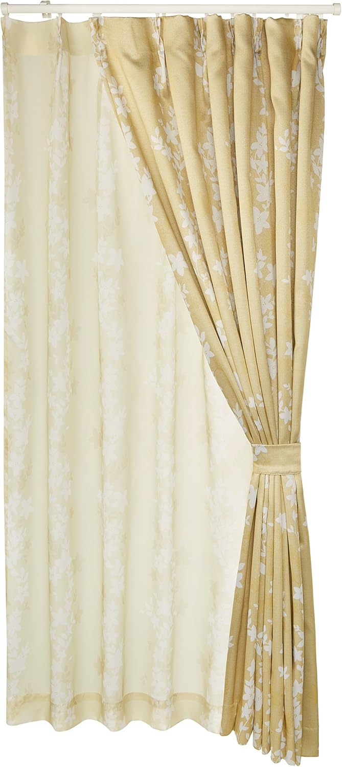 (belluna)belluna 自然遮光窗帘&同图案的波伊尔套装「spica」 米色